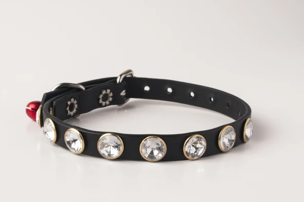 Privilege Swarovski Taşlı Kedi Tasması Siyah ürün görseli 1