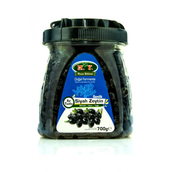 H.Y. ZEYTİN H.y. Muratoba Köyü Zeytinleri Sofralık Az Tuzlu Siyah Zeytin ( Gemlik)(231-290)(700 Gr.) ürün görseli 1