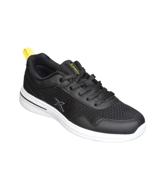 KİNETİX Erkek Siyah Gri Fileli Yazlık Sneaker Spor Yürüyüş Ayakkabısı ürün görseli 1