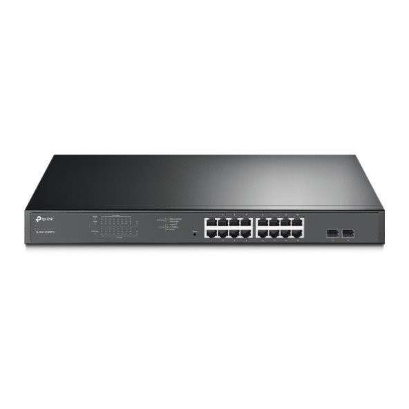 Tp-Link TL-SG1218MP 16 Port 10-100-1000 Poe+ Switch 2 Port SFP Çelik Kasa Rack Mount ürün görseli 1