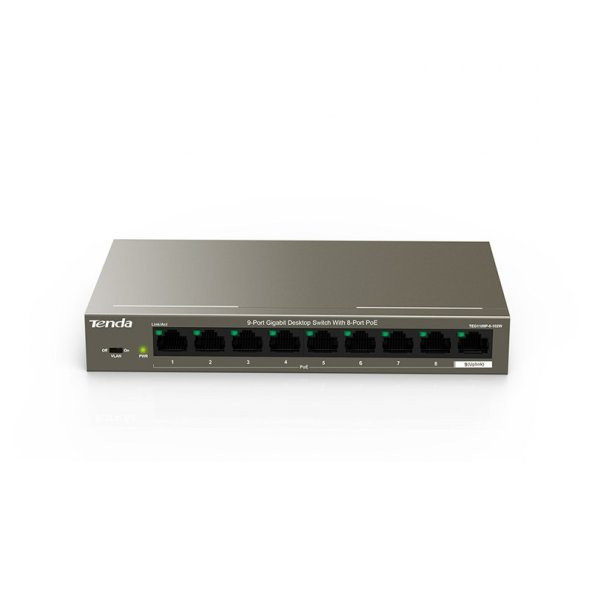 Tenda TEG1109P 9 Port 8 Port Poe+ 10-100-1000 Switch + 1 Port Uplink ürün görseli 1