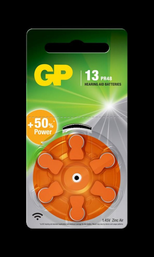 GP ZA13 1.4V Düğme Kulaklık Pili  6'lı Paket ürün görseli 1