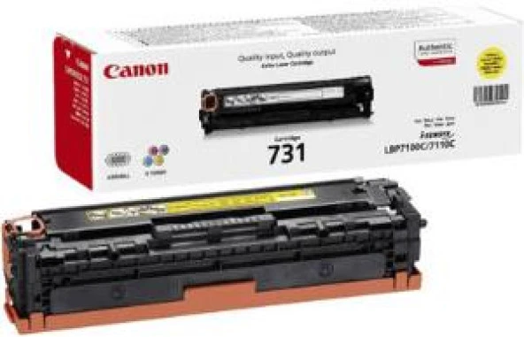 Canon CRG-731Y Yellow Sarı 1.500 Sayfa Toner LBP7110 MF628-8230-8280 ürün görseli 1