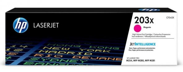 HP 203X Magenta Kırmızı Yüksek Kapasite 2.500 Sayfa Toner CF543X ürün görseli 1