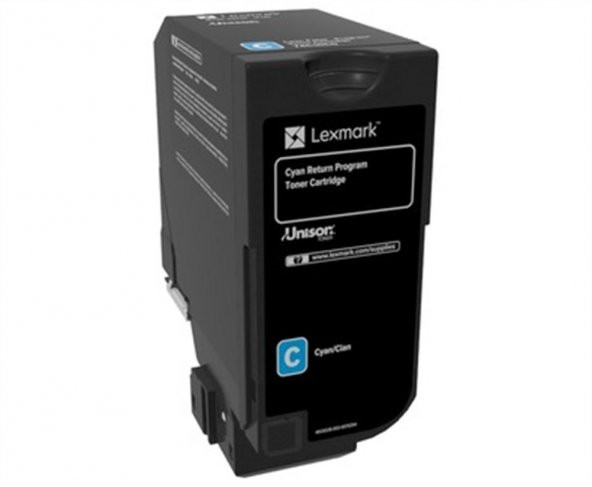 Lexmark 74C50C0 3.000 Sayfa Cyan Mavi Toner CS720-725 CX725 ürün görseli 1