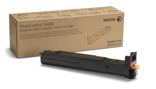 Xerox 106R01318 WorkCentre 6400 Yüksek Kapasite Magenta Kırmızı Toner 14.000 Sayfa ürün görseli 1