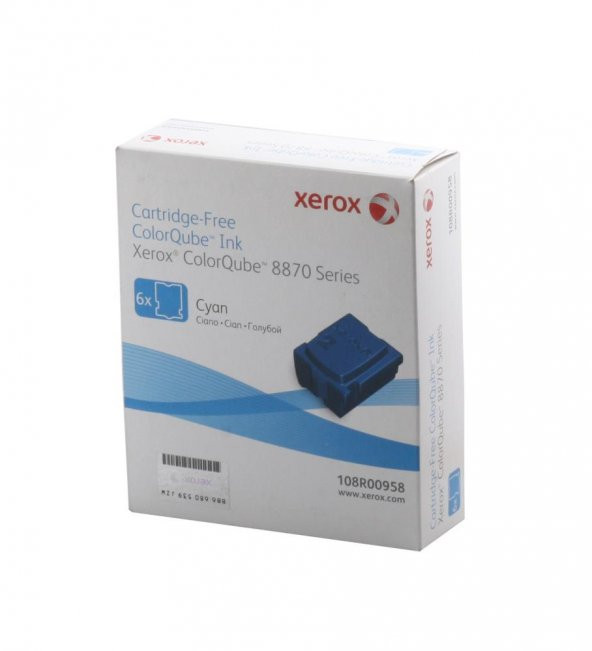 Xerox 108R00958 Phaser 8870-8880 Genuine Solid Ink Cyan Mavi 6 Stick ürün görseli 1