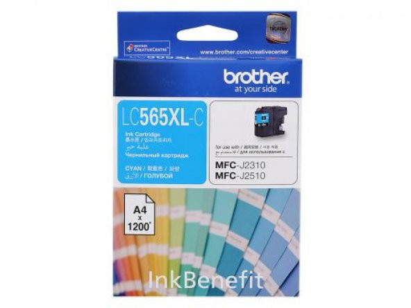 Brother LC565XLC Cyan Mavi 1.200 Sayfa Kartuş MFC-J3520-J3720 ürün görseli 1