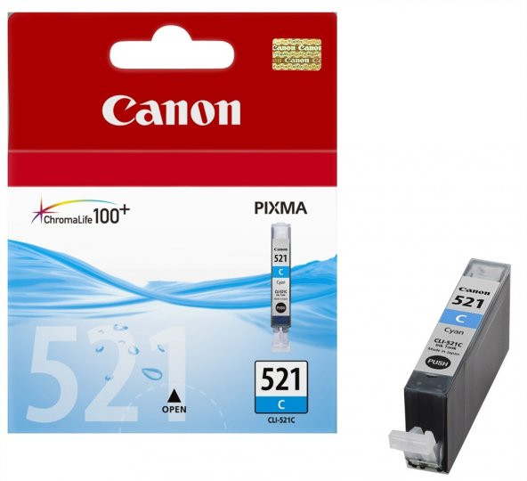 Canon CLI-521C Cyan Mavi Mürekkep Kartuş MP260-540-550-560-620-630 MX860-870 ürün görseli 1