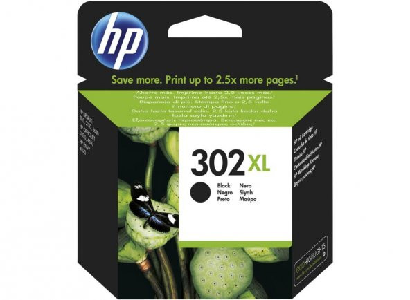 HP 302XL Black Siyah Kartuş F6U68AE ürün görseli 1
