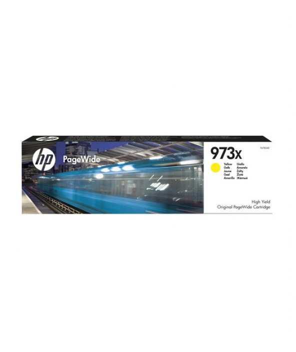 HP 973X Yellow Yüksek Kapasite Pagewide Kartuş F6T83AE ürün görseli 1