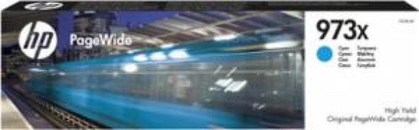 HP 973X Cyan Mavi Yüksek Kapasite Pagewide Kartuş F6T81AE ürün görseli 1