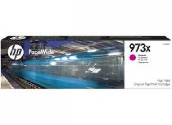 HP 973X Magenta Kırmızı Yüksek Kapasite Pagewide Kartuş F6T82AE ürün görseli 1