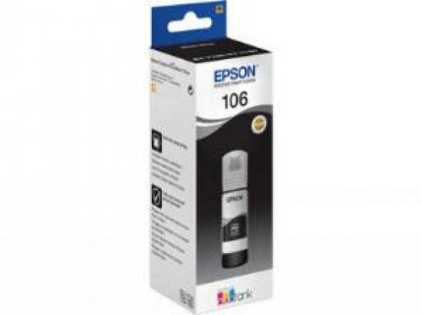 Epson 106 Photo Black Foto Siyah Şişe Mürekkep T00R140 L7160-7180 ürün görseli 1