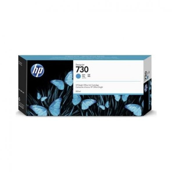 HP 730 Cyan Mavi 300 Ml Plotter Kartuşu P2V68A ürün görseli 1