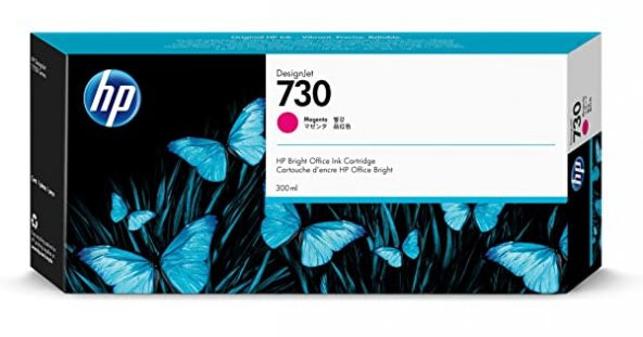 HP 730 Magenta Kırmızı 300 Ml Plotter Kartuşu P2V69A ürün görseli 1