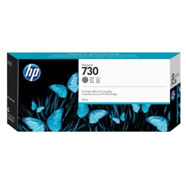 HP 730 Gray Gri 300 Ml Plotter Kartuşu P2V72A ürün görseli 1