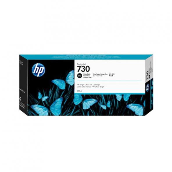 HP 730 Photo Black Foto Siyah 300 Ml Plotter Kartuşu P2V73A ürün görseli 1