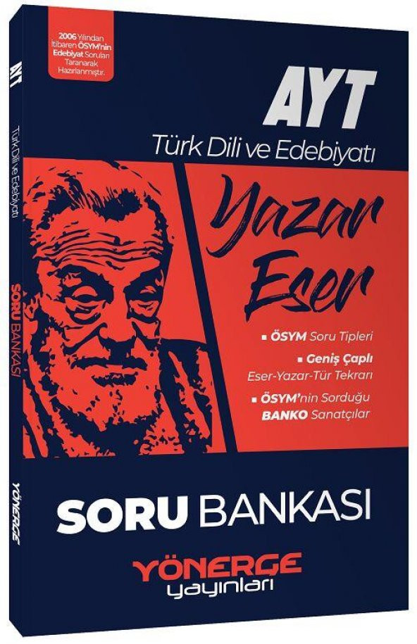 AYT Türk Dili ve Edebiyatı Yazar Eser Soru Bankası Yönerge Yayınları ürün görseli 1