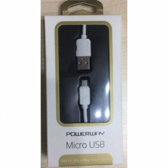 Powerway Sm03 2.A 1mt Usb Micro Şarj Kablo Kutulu Usb 2.0 Hızlı Şarj ürün görseli 1
