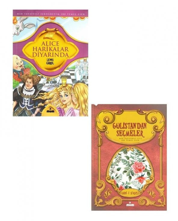 Alice Harikalar Diyarında + Gülistandan Seçmeler (2 Kitap) ürün görseli 1