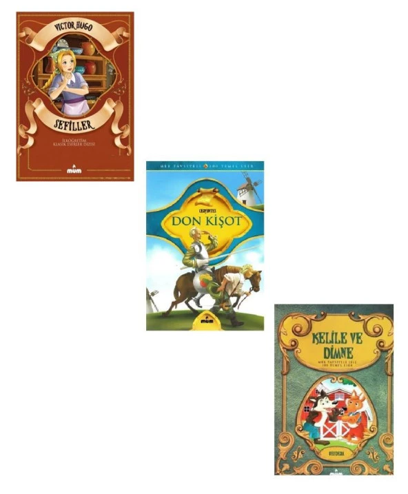 Sefiller + Don Kişot + Kelile ve Dimne (3 Kitap) ürün görseli 1