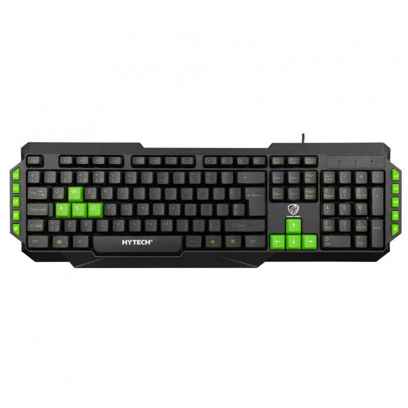 Hytech HYK-46 GAMY Siyah USB Yeşil Tuşlu Q Gaming Oyuncu Klavyesi ürün görseli 1