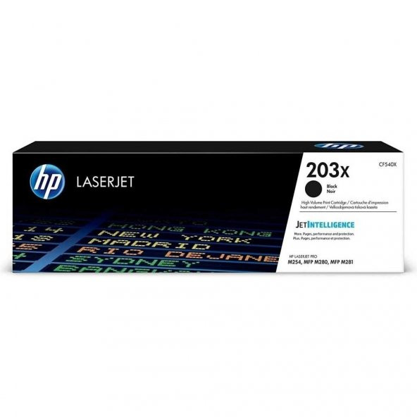 HP 203X Black Siyah Yüksek Kapasite 3.200 Sayfa Toner CF540X ürün görseli 1
