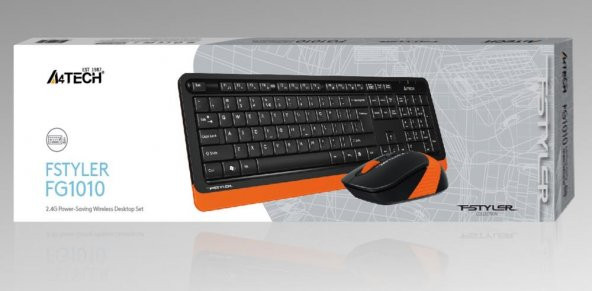 A4 Tech Fg1010 2.4G Turuncu Q Fn-Mm Klv+Optik Mouse Set ürün görseli 1