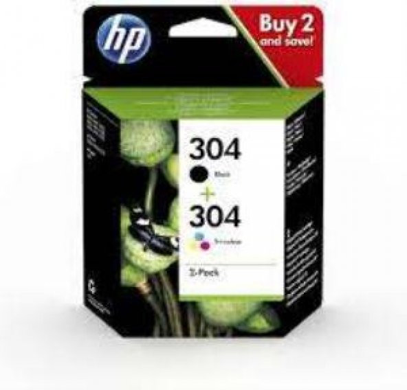 HP 304 Black-Color Siyah-Renkli Multi Paket 3JB05AE ürün görseli 1
