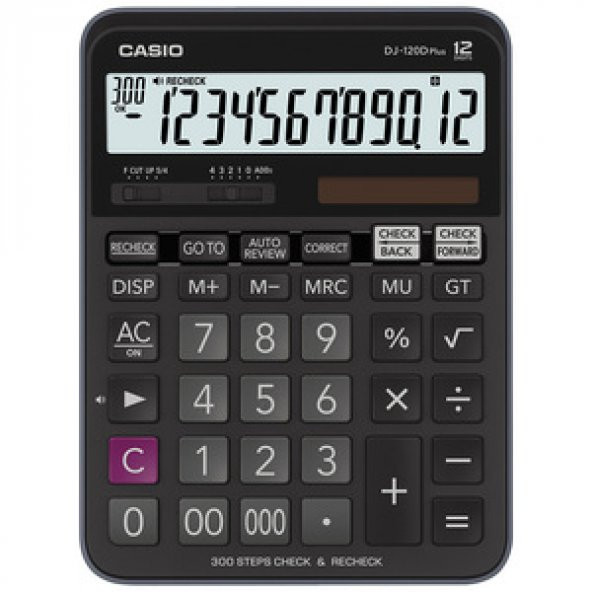 Casio DJ-120D Plus İşlem Kontrollü 12 Hane Masa Üstü Hesap Makinesi ürün görseli 1