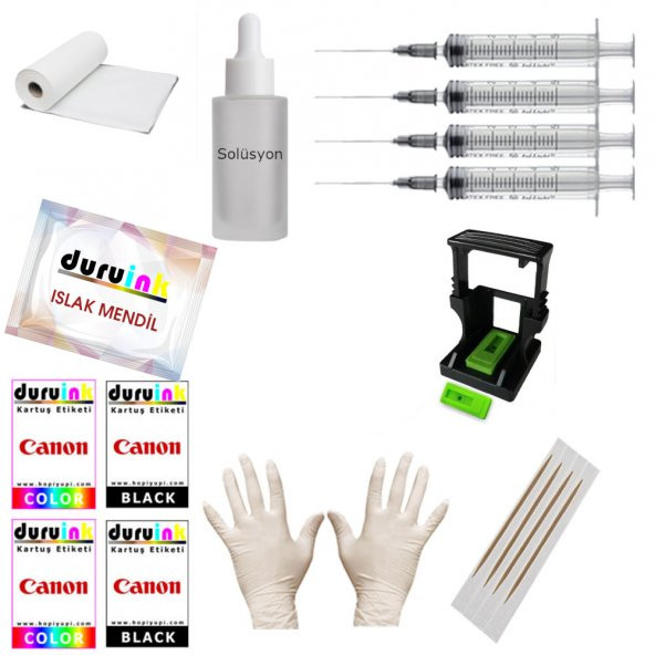 HP 1000 1010 1050 (301) KARTUŞ DOLUM SETİ 4X100ML MÜREKKEP ürün görseli 1
