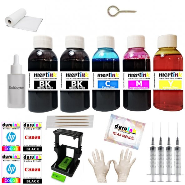 HP 2620 2630 2632 (304) KARTUŞ DOLUM SETİ 5X100ML 5Lİ SET MÜREKKEP ürün görseli 1