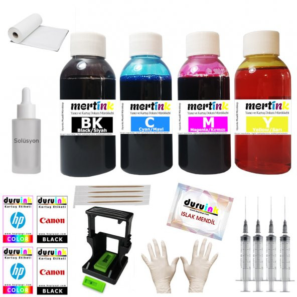 CANON MP272 MP280 MP282 KARTUŞ DOLUM SETİ 4X100ML  (PG 510 CL 511) MÜREKKEP ürün görseli 1