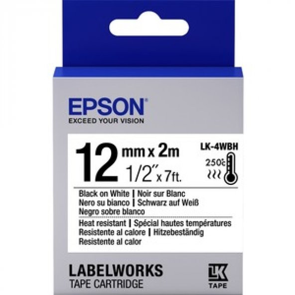Epson LK-5SBE Mat Siyah Üzeri Silver 18mm 9Metre Etiket ürün görseli 1