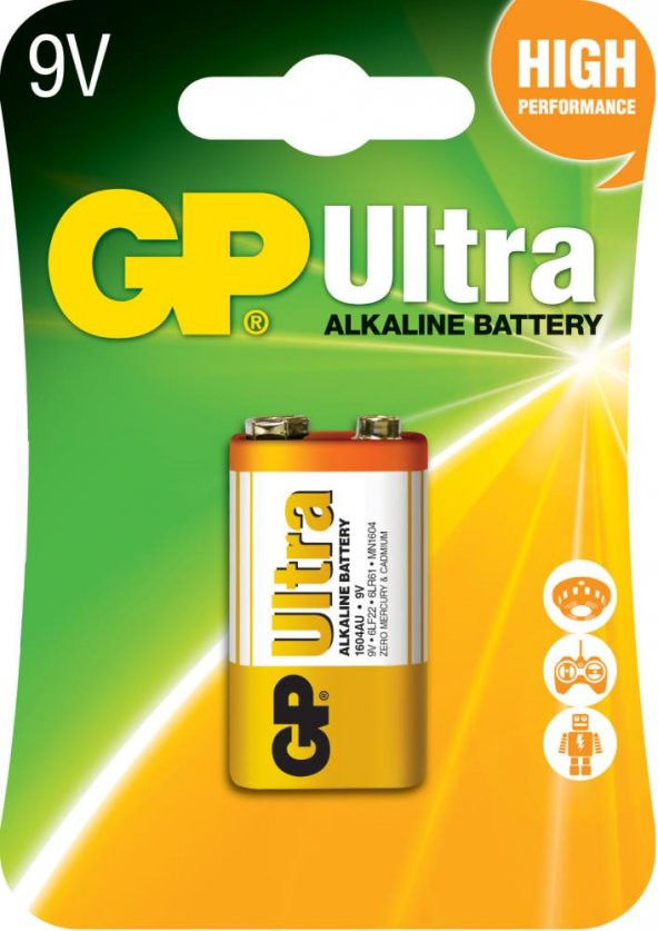 GP G-Tech 9V Ultra Alkalin Pil Tekli Paket GP1604AU ürün görseli 1
