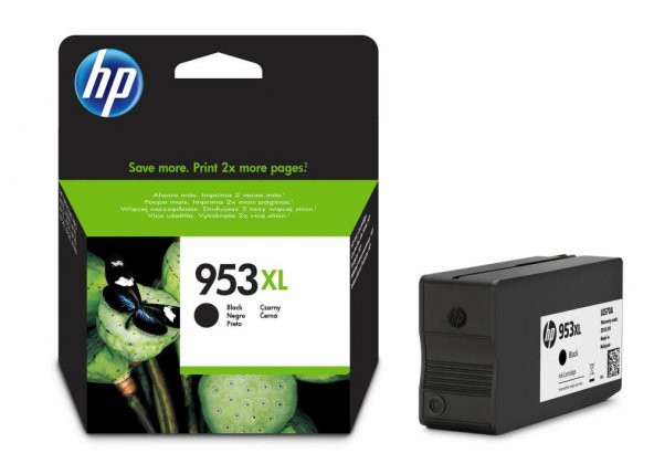 HP 953XL Black Siyah Yüksek Kapasite Kartuş L0S70AE ürün görseli 1