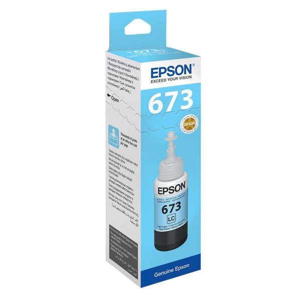 Epson T6735 Light Cyan Açık Mavi Şişe Mürekkep T67354A ürün görseli 1