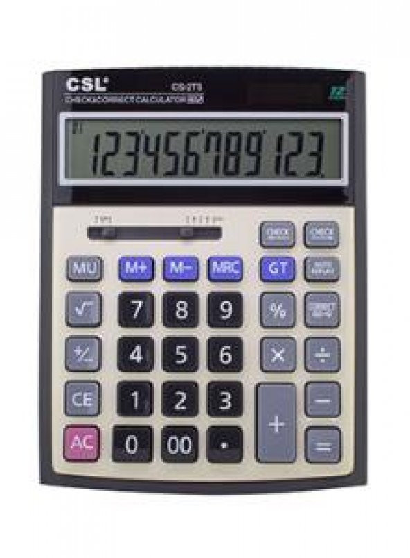 CSL CS-2TS 12 Hane Masa Tipi İşlem Kontrollü Hesap Makinesi ürün görseli 1