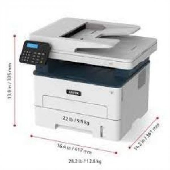 Xerox  B225V_DNI Yazıcı-Tarayıcı-Fotokopi Çok Fonksiyonlu Lazer Yazıcı Wireless-Network 34 PPM ürün görseli 1