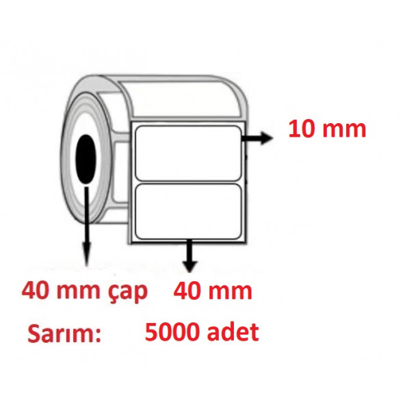 10x40 ECO TERMAL ETİKET (5000 li) ürün görseli 1