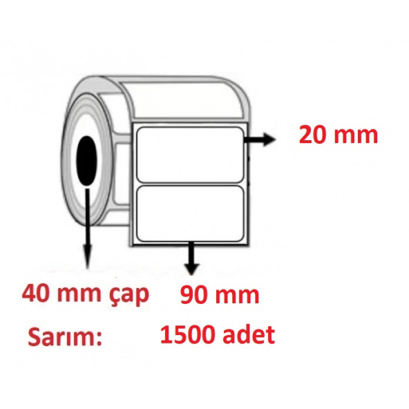 20x90 ECO TERMAL ETİKET( 1500lü ) ürün görseli 1