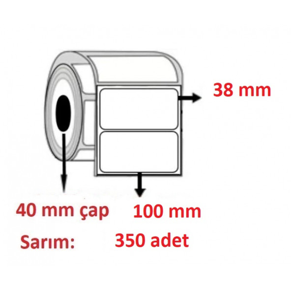 38x100 ECO TERMAL ETİKET( 350lü ) ürün görseli 1