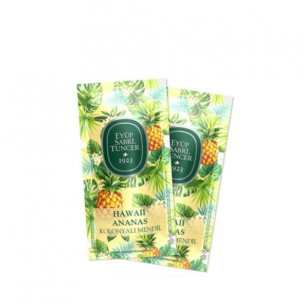 Eyüp Sabri Tuncer Hawaii Ananas Kolonyalı Mendil 150li 5X10 Küçük Boy ürün görseli 1