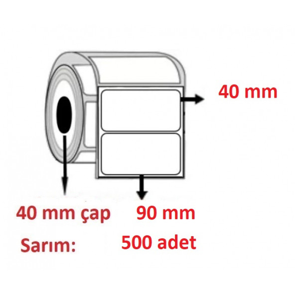 40x90 ECO TERMAL ETİKET( 500lü ) ürün görseli 1