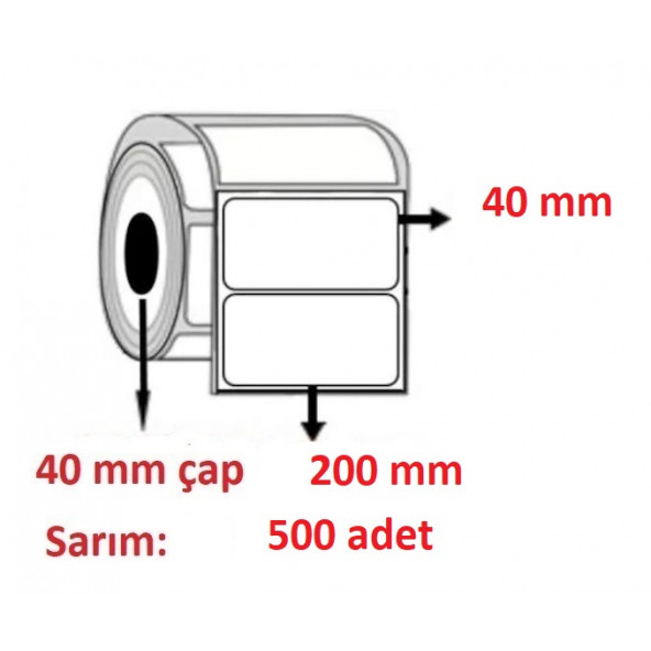 40x200 ECO TERMAL ETİKET( 500lü ) ürün görseli 1