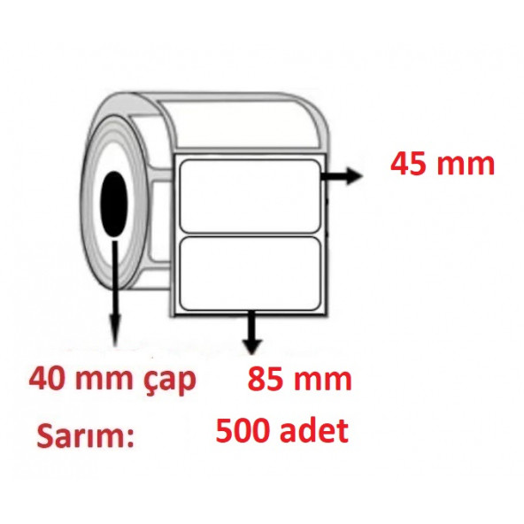 45x85 ECO TERMAL ETİKET( 500lü ) ürün görseli 1