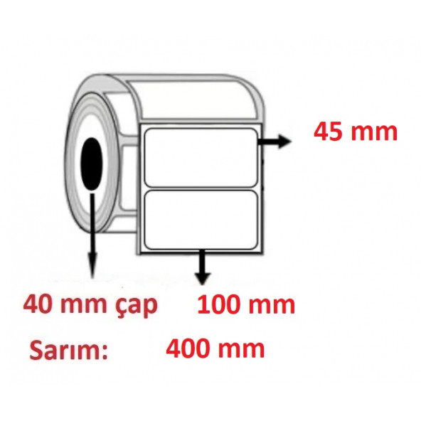 45x100 ECO TERMAL ETİKET( 400lü ) ürün görseli 1