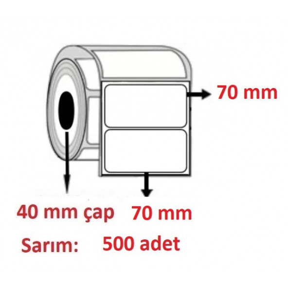 70X70 ECO TERMAL ETİKET ( 500 lü ) ürün görseli 1
