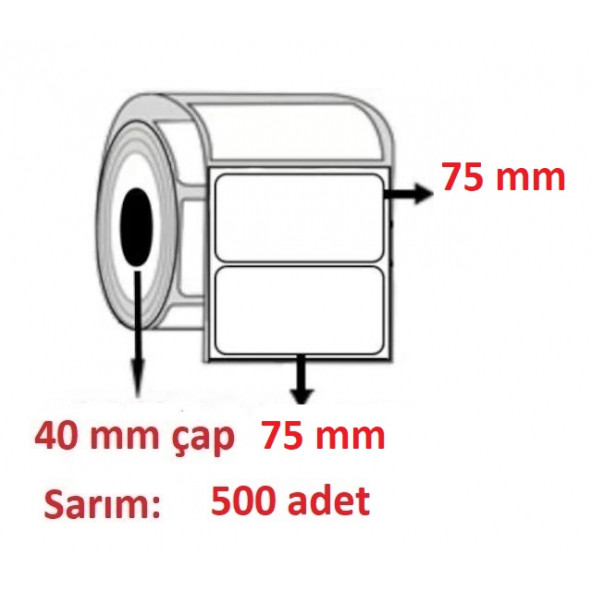 75x75 ECO TERMAL ETİKET ( 500 lü ) ürün görseli 1